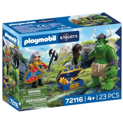 Playmobil Knights Troll ze skarbem rycerza lwa figurka trolla z ruchomym maczugiem i skrzynią skarbów zabawka rycerska dla dzieci od 4 lat 72116 Playmobil Knights Troll ze skarbem rycerza lwa figurka trolla z ruchomym maczugiem i skrzynią skarbów zabawka rycerska dla dzieci od 4 lat 72116