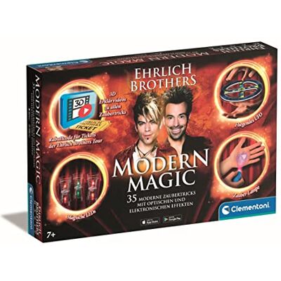 Clementoni 59313 Ehrlich Brothers Modern Magic Box dla dzieci od 7 lat, magiczny sprzęt do 35 nowoczesnych sztuczek magicznych, zawiera filmy wyjaśniające 3D, idealne na prezent Clementoni 59313 Ehrlich Brothers Modern Magic Box dla dzieci od 7 lat, magiczny sprzęt do 35 nowoczesnych sztuczek magicznych, zawiera filmy wyjaśniające 3D, idealne na prezent