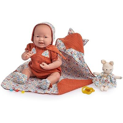 JC Toys La Newborn lalka dla noworodków, 38 cm, miękkie ciało, kolekcja Nature, z odzieżą kwiatową, smoczkiem i pluszem, zaprojektowana w Hiszpanii przez Berenguer, 2 lata JC Toys La Newborn lalka dla noworodków, 38 cm, miękkie ciało, kolekcja Nature, z odzieżą kwiatową, smoczkiem i pluszem, zaprojektowana w Hiszpanii przez Berenguer, 2 lata