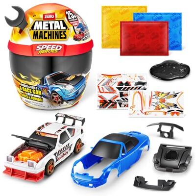Zuru Metal Machines Metal Machines Speed Heroes firmy ZURU, zbuduj i uruchom swój samochód wyścigowy, czarny Zuru Metal Machines Metal Machines Speed Heroes firmy ZURU, zbuduj i uruchom swój samochód wyścigowy, czarny