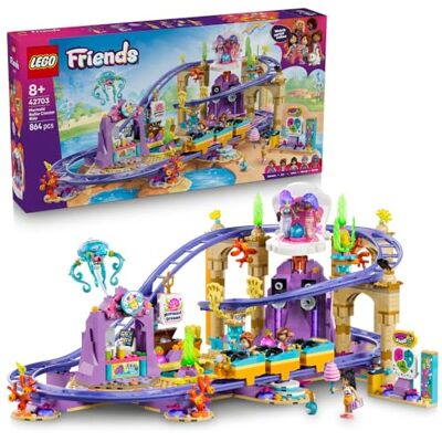 Lego Friends Syrenkowa kolejka górska 42703 Kolejka górska, zabawka z parkiem rozrywki, prezent dla dziewczynki i chłopca 8+, zestaw klocków dla dzieci, 864 elementy Lego Friends Syrenkowa kolejka górska 42703 Kolejka górska, zabawka z parkiem rozrywki, prezent dla dziewczynki i chłopca 8+, zestaw klocków dla dzieci, 864 elementy