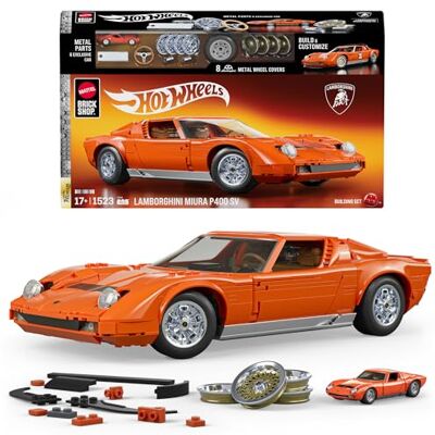 Mattel Brick Shop Hot Wheels Lamborghini Miura P400 SV zestaw Mattel Brick Shop Hot Wheels Lamborghini Miura P400 SV zestaw