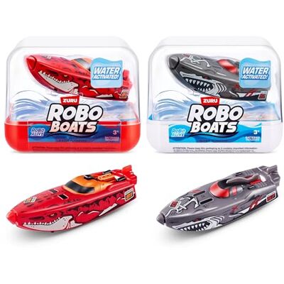 ROBO ALIVE Robo Boats, biały rekin i dinozaur łódź, 2 sztuki, zabawka do łodzi aktywowana wodą, zabawki dla chłopców, zabawka do kąpieli, zabawka na basen (wyłącznie Amazon) ROBO ALIVE Robo Boats, biały rekin i dinozaur łódź, 2 sztuki, zabawka do łodzi aktywowana wodą, zabawki dla chłopców, zabawka do kąpieli, zabawka na basen (wyłącznie Amazon)