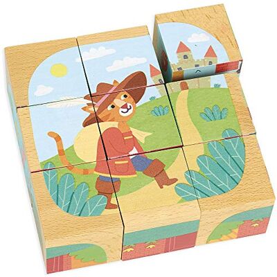 Vilac Cubes z drewna, Les Contes, 2407, wielokolorowe Vilac Cubes z drewna, Les Contes, 2407, wielokolorowe