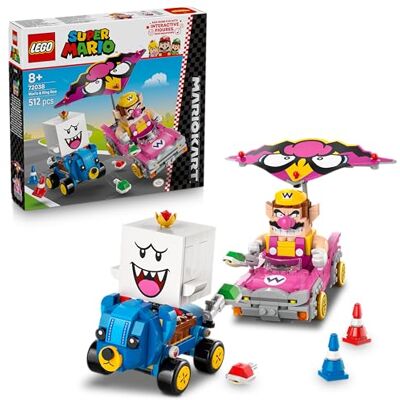 Lego Super Mario: Mario Kart — Wario i King Boo, figurki i gokarty Badwagon i Teddy Buggy, zabawka dla dziecka do zbudowania i pomysł na prezent dla gracza, chłopca i dziewczynki. od 8 lat 72038 Lego Super Mario: Mario Kart — Wario i King Boo, figurki i gokarty Badwagon i Teddy Buggy, zabawka dla dziecka do zbudowania i pomysł na prezent dla gracza, chłopca i dziewczynki. od 8 lat 72038