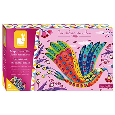 Janod Wonderful Garden Stick-on Sequin Set Les Ateliers du Calme Childrens Creative Leisure Kit Encourages Fine Motor Skills and Creativity Suitable for ages 5 and up J07946 Janod Wonderful Garden Stick-on Sequin Set Les Ateliers du Calme Childrens Creative Leisure Kit Encourages Fine Motor Skills and Creativity Suitable for ages 5 and up J07946