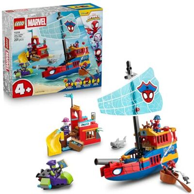 Lego Marvel Spidey i super-kumple Statek piracki drużyny Spidey’ego, zabawka dla dzieci w wieku od 4 lat, zestaw konstrukcyjny z 4 minifigurkami, klocki na prezent dla chłopców i dziewczynek 11208 Lego Marvel Spidey i super-kumple Statek piracki drużyny Spidey’ego, zabawka dla dzieci w wieku od 4 lat, zestaw konstrukcyjny z 4 minifigurkami, klocki na prezent dla chłopców i dziewczynek 11208