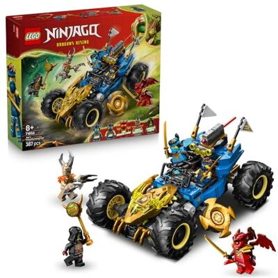 Lego NINJAGO Wielofunkcyjny samochód Jaya, zabawka dla dzieci w wieku od 8 lat, zestaw bitewny z pięcioma minifigurkami, prezent urodzinowy dla chłopców, dziewczynek i fanów ninja 71856 Lego NINJAGO Wielofunkcyjny samochód Jaya, zabawka dla dzieci w wieku od 8 lat, zestaw bitewny z pięcioma minifigurkami, prezent urodzinowy dla chłopców, dziewczynek i fanów ninja 71856