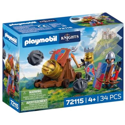 Playmobil Knights broń palna rycerz lwa armata z 2 rycerzami i funkcją strzału zabawka rycerska dla dzieci od 4 lat 72115 Playmobil Knights broń palna rycerz lwa armata z 2 rycerzami i funkcją strzału zabawka rycerska dla dzieci od 4 lat 72115