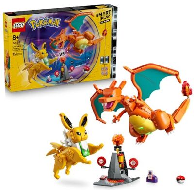 Lego Pokémon SMART Play: Charizard kontra Jolteon — ostateczna bitwa, interaktywny zestaw Wszystko w jednym z 2 SMART klockami, 4 Tagami, 2 figurkami i ładowarką, prezent dla dzieci od 8 lat 72167 Lego Pokémon SMART Play: Charizard kontra Jolteon — ostateczna bitwa, interaktywny zestaw Wszystko w jednym z 2 SMART klockami, 4 Tagami, 2 figurkami i ładowarką, prezent dla dzieci od 8 lat 72167