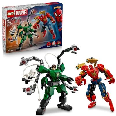 Lego ǀ Marvel Bitwa mechów: Spider-Man kontra Doc Ock, zabawka dla dzieci do zbudowania z dwiema figurkami mechów i 3 minifigurkami, pomysł na prezent dla chłopców i dziewczynek od 6 lat 76338 Lego ǀ Marvel Bitwa mechów: Spider-Man kontra Doc Ock, zabawka dla dzieci do zbudowania z dwiema figurkami mechów i 3 minifigurkami, pomysł na prezent dla chłopców i dziewczynek od 6 lat 76338