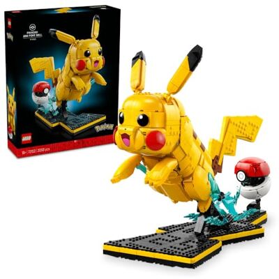 Lego Pokémon Pikachu i Pokéball, zestaw klocków konstrukcyjnych dla dorosłych, ruchoma figurka kolekcjonerska, pomysł na prezent dla gracza w wieku od 18 lat i fanów gamingowych dekoracji 72152 Lego Pokémon Pikachu i Pokéball, zestaw klocków konstrukcyjnych dla dorosłych, ruchoma figurka kolekcjonerska, pomysł na prezent dla gracza w wieku od 18 lat i fanów gamingowych dekoracji 72152