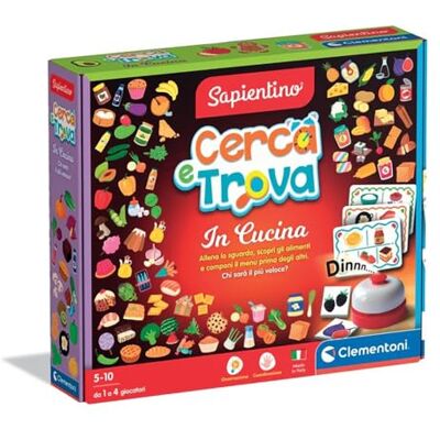 Clementoni Sapientino – wyszukiwanie i znajdowanie w kuchni, gra edukacyjna 5-99 lat, 3 tryby gry i 250 motywów, Made in Italy, język włoski, 16701 Clementoni Sapientino – wyszukiwanie i znajdowanie w kuchni, gra edukacyjna 5-99 lat, 3 tryby gry i 250 motywów, Made in Italy, język włoski, 16701