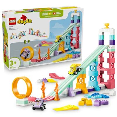 Lego DUPLO Kreatywne rampy 3 w 1 z pojazdami 10478 Kolorowe samochodziki, klocki dla 3-latka, prezent dla chłopca i dziewczynki, zabawka edukacyjna, 111 elementów Lego DUPLO Kreatywne rampy 3 w 1 z pojazdami 10478 Kolorowe samochodziki, klocki dla 3-latka, prezent dla chłopca i dziewczynki, zabawka edukacyjna, 111 elementów
