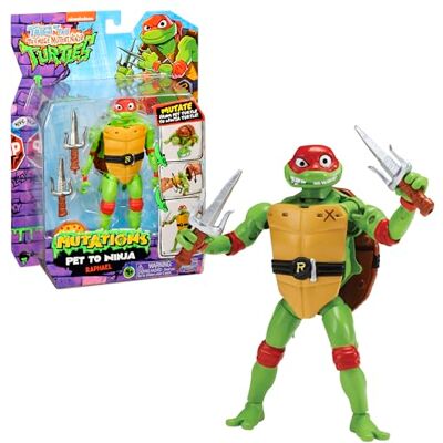 Mutant Tortues Ninja, 1 figurka Deluxe 15 cm, transformowalna, model Raphael, dla dzieci od 4 lat, TU8384 Mutant Tortues Ninja, 1 figurka Deluxe 15 cm, transformowalna, model Raphael, dla dzieci od 4 lat, TU8384
