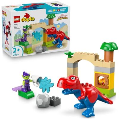 Lego DUPLO │Marvel Dinozaur Spidey-Rex i Zielony Goblin, zabawka dla dzieci z superbohaterem z serialu Spidey i super-kumple, prezent dla 2-latka na urodziny, klocki dla chłopca i dziewczynki 10463 Lego DUPLO │Marvel Dinozaur Spidey-Rex i Zielony Goblin, zabawka dla dzieci z superbohaterem z serialu Spidey i super-kumple, prezent dla 2-latka na urodziny, klocki dla chłopca i dziewczynki 10463