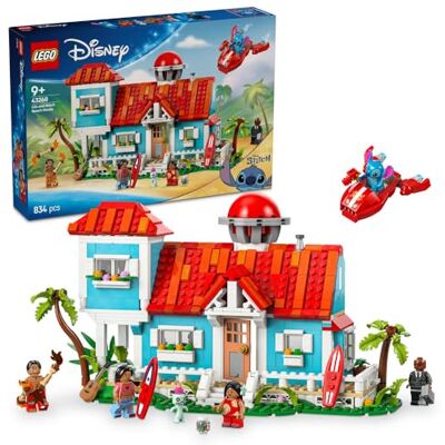 Lego ǀ Disney Domek na plaży Lilo i Stitcha, Zabawka Konstrukcyjna dla Dziecka, dla 9-latka i Starszych Fanów Disneya, Prezent dla Dziewczynki i Chłopca, Zestaw z Filmu z 5 Minifigurkami 43268 Lego ǀ Disney Domek na plaży Lilo i Stitcha, Zabawka Konstrukcyjna dla Dziecka, dla 9-latka i Starszych Fanów Disneya, Prezent dla Dziewczynki i Chłopca, Zestaw z Filmu z 5 Minifigurkami 43268
