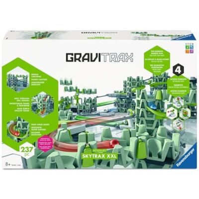 Ravensburger Gravitrax Zestaw Startowy Skytrax XXL Tor dla kulek od 8 lat, 237 elementów, 6 kulek, zabawka konstrukcyjna, gra samodzielnie, prezent dla dzieci Ravensburger Gravitrax Zestaw Startowy Skytrax XXL Tor dla kulek od 8 lat, 237 elementów, 6 kulek, zabawka konstrukcyjna, gra samodzielnie, prezent dla dzieci