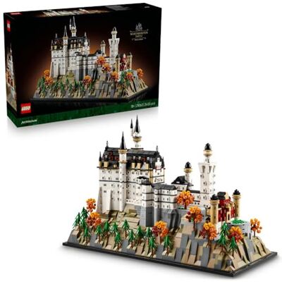 Lego Architecture Zamek Neuschwanstein, zestaw kolekcjonerski dla dorosłych, szczegółowa replika kultowego zabytku, ozdoba do salonu dla fanów historii, pomysł na prezent dla mężczyzn i kobiet 21063 Lego Architecture Zamek Neuschwanstein, zestaw kolekcjonerski dla dorosłych, szczegółowa replika kultowego zabytku, ozdoba do salonu dla fanów historii, pomysł na prezent dla mężczyzn i kobiet 21063