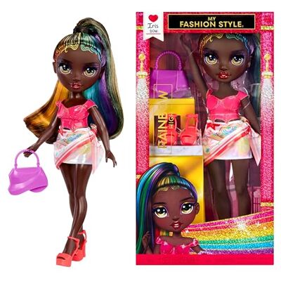 Rainbow High My Fashion Style – Iris – 28 cm tęczowa lalka modowa z ubrankiem, torebką i butami, ruchoma, kolekcjonerska, do zabawy, dla dzieci w wieku od 4 do 12+ Rainbow High My Fashion Style – Iris – 28 cm tęczowa lalka modowa z ubrankiem, torebką i butami, ruchoma, kolekcjonerska, do zabawy, dla dzieci w wieku od 4 do 12+