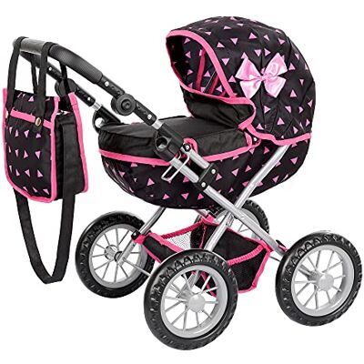 Kinderplay wózek z kokardą głęboki dla lalki torba KP0262R Kinderplay wózek z kokardą głęboki dla lalki torba KP0262R