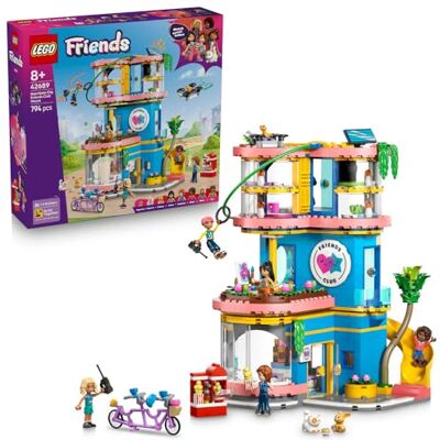 Lego Friends Domek klubu przyjaciół z Heartlake, pięć minilaleczek, gekon i fajne akcesoria, zabawka dla dziecka do odgrywania ról, klocki na prezent dla 8-latki, dla dziewczynki i chłopca 42689 Lego Friends Domek klubu przyjaciół z Heartlake, pięć minilaleczek, gekon i fajne akcesoria, zabawka dla dziecka do odgrywania ról, klocki na prezent dla 8-latki, dla dziewczynki i chłopca 42689