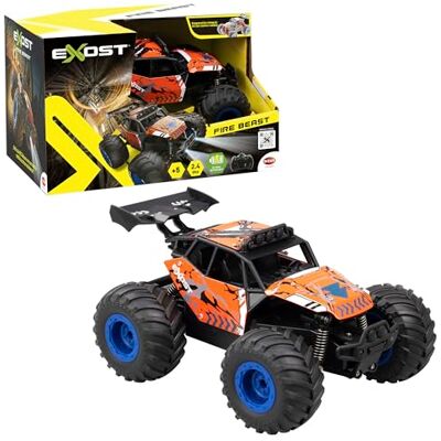 Bizak Exost Fire Beast, Samochód terenowy z metalowym nadwoziem, zawieszeniem i reflektorami LED, pilotem 2,4 GHz i akumulatorem, oficjalny produkt, dla dzieci od 5 lat (62000724) Bizak Exost Fire Beast, Samochód terenowy z metalowym nadwoziem, zawieszeniem i reflektorami LED, pilotem 2,4 GHz i akumulatorem, oficjalny produkt, dla dzieci od 5 lat (62000724)