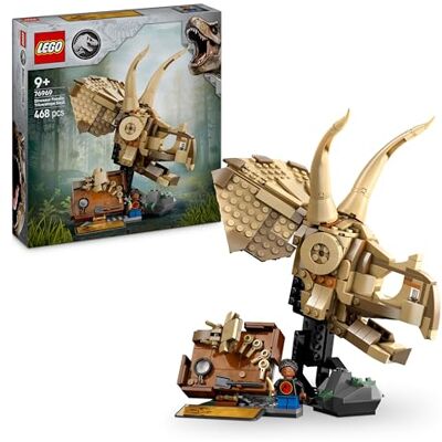Lego Jurassic World Szkielety dinozaurów: czaszka triceratopsa 76969 Model dinozaura, zabawka dla 9-latka, prezent dla chłopca lub dziewczynki, zestaw klocków dla dzieci, 468 elementów Lego Jurassic World Szkielety dinozaurów: czaszka triceratopsa 76969 Model dinozaura, zabawka dla 9-latka, prezent dla chłopca lub dziewczynki, zestaw klocków dla dzieci, 468 elementów