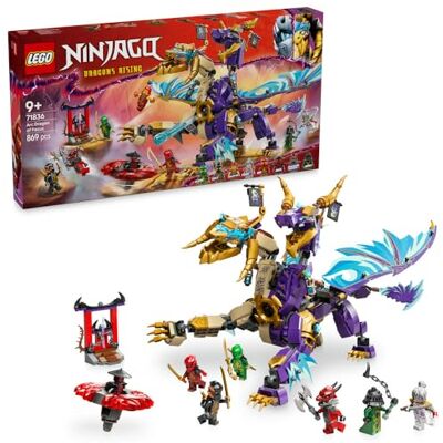 Lego NINJAGO Arcysmok skupienia, zabawka konstrukcyjna dla dziecka, zestaw dla 9-latka z ośmioma minifigurkami, pomysł na prezent urodzinowy dla chłopca, dziewczynki, fana bohaterów ninja 71836 Lego NINJAGO Arcysmok skupienia, zabawka konstrukcyjna dla dziecka, zestaw dla 9-latka z ośmioma minifigurkami, pomysł na prezent urodzinowy dla chłopca, dziewczynki, fana bohaterów ninja 71836