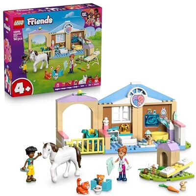 Lego Friends Lecznica dla zwierząt, kreatywne klocki dla 4-latki: 2 minilaleczki, figurki zwierzątek i plac zabaw ze stajnią, zabawka dla dziecka i pomysł na prezent dla dziewczynki i chłopca 42696 Lego Friends Lecznica dla zwierząt, kreatywne klocki dla 4-latki: 2 minilaleczki, figurki zwierzątek i plac zabaw ze stajnią, zabawka dla dziecka i pomysł na prezent dla dziewczynki i chłopca 42696