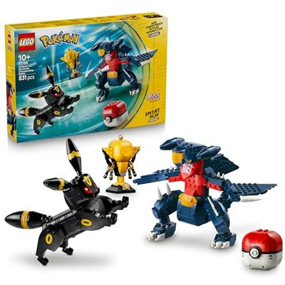 Lego Pokémon SMART Play: Umbreon kontra Garchomp — walka o mistrzostwo 72165, interaktywny zestaw kompatybilny z 2 SMART Tagami i 2 figurkami Pokémonów, pomysł na prezent dla dzieci od 10 lat Lego Pokémon SMART Play: Umbreon kontra Garchomp — walka o mistrzostwo 72165, interaktywny zestaw kompatybilny z 2 SMART Tagami i 2 figurkami Pokémonów, pomysł na prezent dla dzieci od 10 lat