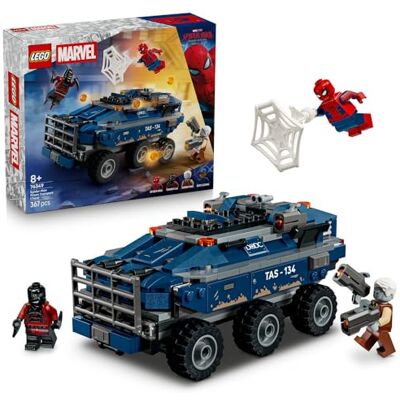 Lego ǀ Marvel Pościg Spider-Mana za więźniarką 76349, zabawka konstrukcyjna z superbohaterem, 4 minifigurki, prezent dla chłopca i dziewczynki od 8 lat i fanów filmu Spider-Man: Całkiem nowy dzień Lego ǀ Marvel Pościg Spider-Mana za więźniarką 76349, zabawka konstrukcyjna z superbohaterem, 4 minifigurki, prezent dla chłopca i dziewczynki od 8 lat i fanów filmu Spider-Man: Całkiem nowy dzień