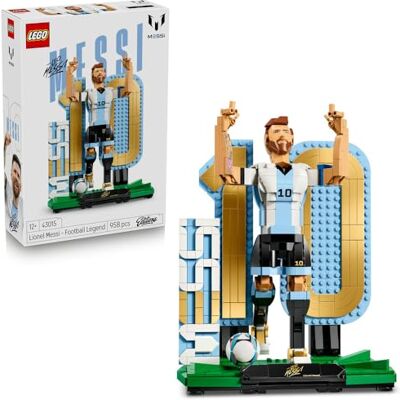 Lego Editions Lionel Messi — piłkarska legenda 43015 Sportowa dekoracja, zestaw klocków dla dzieci, prezent dla fana piłki nożnej, dla chłopców i dziewczynek 12+, 958 elementów Lego Editions Lionel Messi — piłkarska legenda 43015 Sportowa dekoracja, zestaw klocków dla dzieci, prezent dla fana piłki nożnej, dla chłopców i dziewczynek 12+, 958 elementów