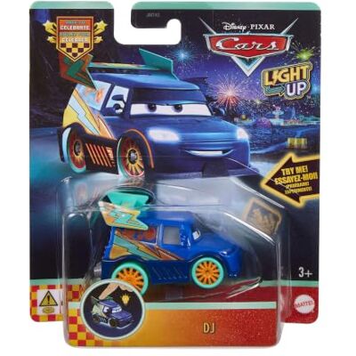 Mattel Disney i Pixar Cars świecący pojazd zabawkowy Zawiera samochód lub ciężarówkę w skali 1:55 ze światłem, dotknij, aby rozpocząć 1 z 4 sekwencji kolorów, JMT42 Mattel Disney i Pixar Cars świecący pojazd zabawkowy Zawiera samochód lub ciężarówkę w skali 1:55 ze światłem, dotknij, aby rozpocząć 1 z 4 sekwencji kolorów, JMT42
