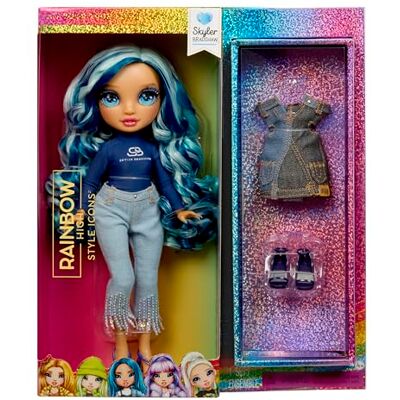 Rainbow High Style Icons Skyler – 28cm Lalka z Długimi Włosami które Można Szczotkować. W Zestawie Drugi Strój, Pasujące Dodatki oraz Dodatkowa Para Butów. Elastyczna Lalka z 13 Punktami Artykulacji Rainbow High Style Icons Skyler – 28cm Lalka z Długimi Włosami które Można Szczotkować. W Zestawie Drugi Strój, Pasujące Dodatki oraz Dodatkowa Para Butów. Elastyczna Lalka z 13 Punktami Artykulacji