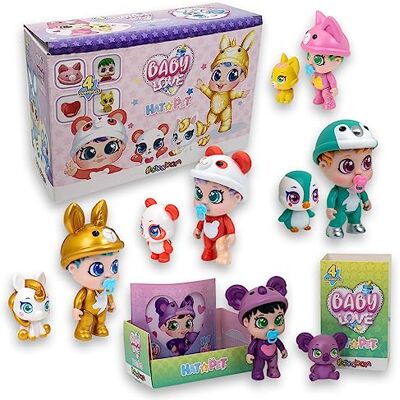 #sbabam , FUNNY BOX Baby Love Hat and Pet, Gry dla dzieci kiosk, mini lalka ze zwierzętami zabawkami, smoczkiem i łóżeczkiem w zestawie, 3 sztuki idealne zabawki na prezent dla dziecka #sbabam , FUNNY BOX Baby Love Hat and Pet, Gry dla dzieci kiosk, mini lalka ze zwierzętami zabawkami, smoczkiem i łóżeczkiem w zestawie, 3 sztuki idealne zabawki na prezent dla dziecka