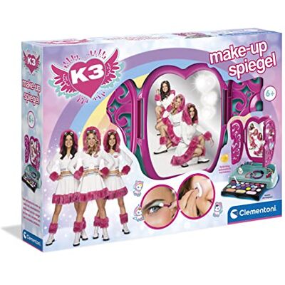 Clementoni Zestaw Art & Crafts K3 Make Up Spiegel, zabawki do makijażu, makijaż dla dzieci, zestaw do projektowania mody dla dzieci, 6-8 lat, 66966 Clementoni Zestaw Art & Crafts K3 Make Up Spiegel, zabawki do makijażu, makijaż dla dzieci, zestaw do projektowania mody dla dzieci, 6-8 lat, 66966