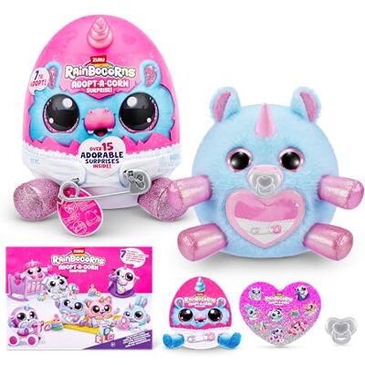 Rainbocorns ZURU Adopt-A-Corn Surprise pluszowa zabawka kolekcjonerska pluszowa zabawka dla dzieci niespodzianka jajka dla dziewczynek i chłopców (23,5 cm) (Hippo) Rainbocorns ZURU Adopt-A-Corn Surprise pluszowa zabawka kolekcjonerska pluszowa zabawka dla dzieci niespodzianka jajka dla dziewczynek i chłopców (23,5 cm) (Hippo)