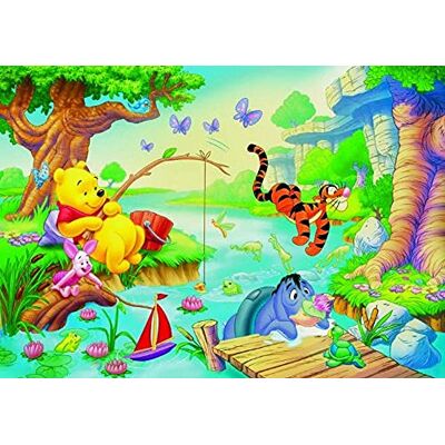 Clementoni 25429.3 Puzzle Floor 40-częściowy Kubuś Puchatek: Fishing Clementoni 25429.3 Puzzle Floor 40-częściowy Kubuś Puchatek: Fishing