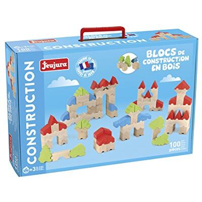 Jeujura 8249- Zestawy budowlane-budowlane klocki konstrukcyjne 100 sztuk drewnianych Jeujura 8249- Zestawy budowlane-budowlane klocki konstrukcyjne 100 sztuk drewnianych