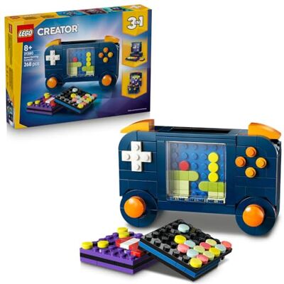 Lego Creator 3 w 1 Konsola do gry retro, zabawka konstrukcyjna dla graczy, trzy opcje budowania: konsola, komputer lub automat do gier, dekoracja gamingowa, prezent urodzinowy dla 8-latka 31380 Lego Creator 3 w 1 Konsola do gry retro, zabawka konstrukcyjna dla graczy, trzy opcje budowania: konsola, komputer lub automat do gier, dekoracja gamingowa, prezent urodzinowy dla 8-latka 31380
