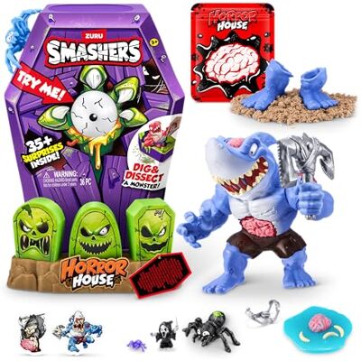 ZURU SMASHERS Smashers Mega Horror House od ZURU Interaktywna Zabawka kolekcjonerska dla dzieci i nastolatków, Large (30 cm) (Shark) ZURU SMASHERS Smashers Mega Horror House od ZURU Interaktywna Zabawka kolekcjonerska dla dzieci i nastolatków, Large (30 cm) (Shark)