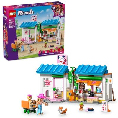Lego Friends Piekarnia z psimi przysmakami, klocki dla dzieci z 2 minilaleczkami, 4 pieskami i transporterem, zabawka dla 6-latki i pomysł na prezent dla dziewczynek i chłopców na urodziny 42677 Lego Friends Piekarnia z psimi przysmakami, klocki dla dzieci z 2 minilaleczkami, 4 pieskami i transporterem, zabawka dla 6-latki i pomysł na prezent dla dziewczynek i chłopców na urodziny 42677