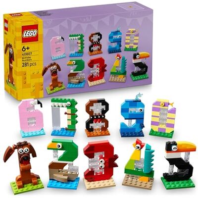 Lego Urodzinowe cyferki, zabawka edukacyjna dla dzieci do zbudowania, dekoracje urodzinowe, zwierzęca ozdoba na tort, prezent urodzinowy dla dzieci w wieku od 6 lat, dla dziewczunek i chłopców 40807 Lego Urodzinowe cyferki, zabawka edukacyjna dla dzieci do zbudowania, dekoracje urodzinowe, zwierzęca ozdoba na tort, prezent urodzinowy dla dzieci w wieku od 6 lat, dla dziewczunek i chłopców 40807