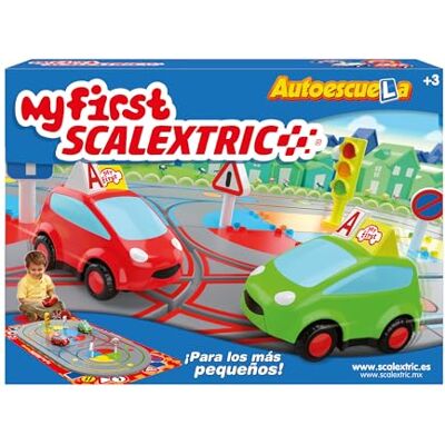 Scalextric Moja pierwsza przedszkola kompletny tor wyścigowy, samochody i kontrolery w zestawie Zabawka dla dzieci od 3 lat Scalextric Moja pierwsza przedszkola kompletny tor wyścigowy, samochody i kontrolery w zestawie Zabawka dla dzieci od 3 lat