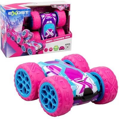 Bizak Exost 360 Cross Amazone Rosa, zdalnie sterowany samochód terenowy z akrobacjami 360° i dwustronnym, kontrolerem 2,4 GHz i akumulatorem, oficjalny produkt, dla dzieci od 5 lat (62000734) Bizak Exost 360 Cross Amazone Rosa, zdalnie sterowany samochód terenowy z akrobacjami 360° i dwustronnym, kontrolerem 2,4 GHz i akumulatorem, oficjalny produkt, dla dzieci od 5 lat (62000734)