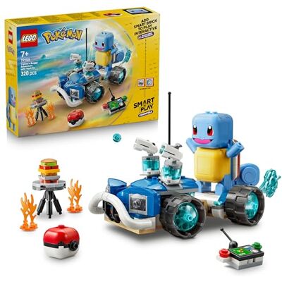 Lego Pokémon SMART Play: Przygoda Trenera ze Squirtle i pojazdem terenowym, interaktywny zestaw kompatybilny z 2 SMART Tagami i 1 Pokémonem, pomysł na prezent dla chłopców i dziewczynek od 7 lat 72156 Lego Pokémon SMART Play: Przygoda Trenera ze Squirtle i pojazdem terenowym, interaktywny zestaw kompatybilny z 2 SMART Tagami i 1 Pokémonem, pomysł na prezent dla chłopców i dziewczynek od 7 lat 72156