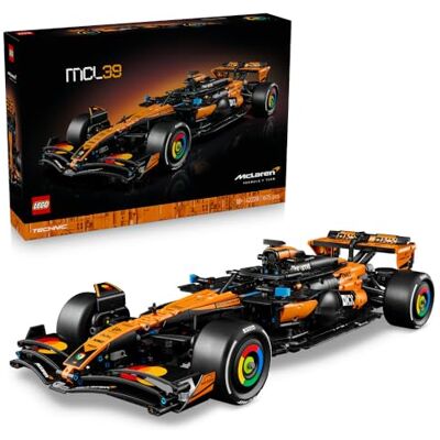 Lego Technic Bolid McLaren MCL39 F1, zestaw konstrukcyjny dla dorosłych, samochód wyścigowy z zawieszeniem, układem kierowniczym, silnikiem V6 i systemem DRS, prezent dla mężczyzny i kobiety 42228 Lego Technic Bolid McLaren MCL39 F1, zestaw konstrukcyjny dla dorosłych, samochód wyścigowy z zawieszeniem, układem kierowniczym, silnikiem V6 i systemem DRS, prezent dla mężczyzny i kobiety 42228