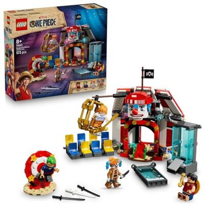 Lego ONE PIECE Namiot cyrkowy klauna Buggy’ego, zabawka dla dzieci z 4 minifigurkami, w tym Luffy, Nami i Zoro, prezent anime dla chłopców i dziewczynek od 8 lat, zestaw z 2 plakatami Wanted 75637 Lego ONE PIECE Namiot cyrkowy klauna Buggy’ego, zabawka dla dzieci z 4 minifigurkami, w tym Luffy, Nami i Zoro, prezent anime dla chłopców i dziewczynek od 8 lat, zestaw z 2 plakatami Wanted 75637