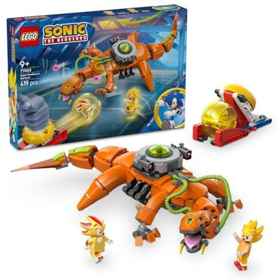 Lego Sonic the Hedgehog Super Shadow kontra Biolizard, Zabawka dla Dziecka do Zbudowania z 3 Postaciami z Gry i Szmaragdem Chaosu, Prezent dla Gracza, Zestaw dla 9-latka, Chłopca i Dziewczynki, 77003 Lego Sonic the Hedgehog Super Shadow kontra Biolizard, Zabawka dla Dziecka do Zbudowania z 3 Postaciami z Gry i Szmaragdem Chaosu, Prezent dla Gracza, Zestaw dla 9-latka, Chłopca i Dziewczynki, 77003